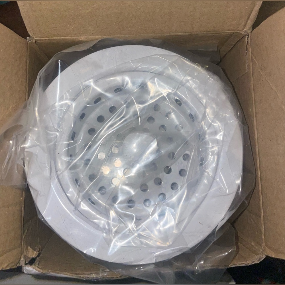 Westbrass Powder Coat White Post Style Basket Strainer For Kitchen Sinks